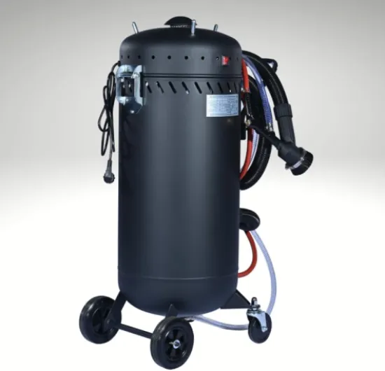 Sableuse Portative 106 L Avec Aspirateur - Sableuse Aerogommage Mobile à Pression - Appareil Pneumatique pour Nettoyer ou Décaper des Surfaces 106 L - Aspirateur