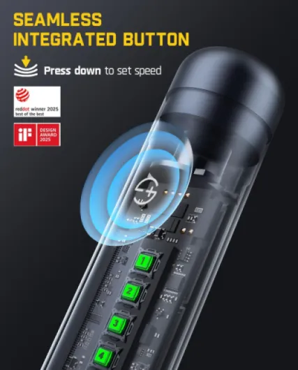 F2 Master Outil Rotatif Multifonction Sans Fil 4V, Moteur NeoPulse, 5-Vitesses 25000tr/min Max, Mini Perceuse Sans Fil Avec 35 pcs pour Graver, Polir, Ponçage, Perçage et Bricolage（Noir） Noir/Transparent