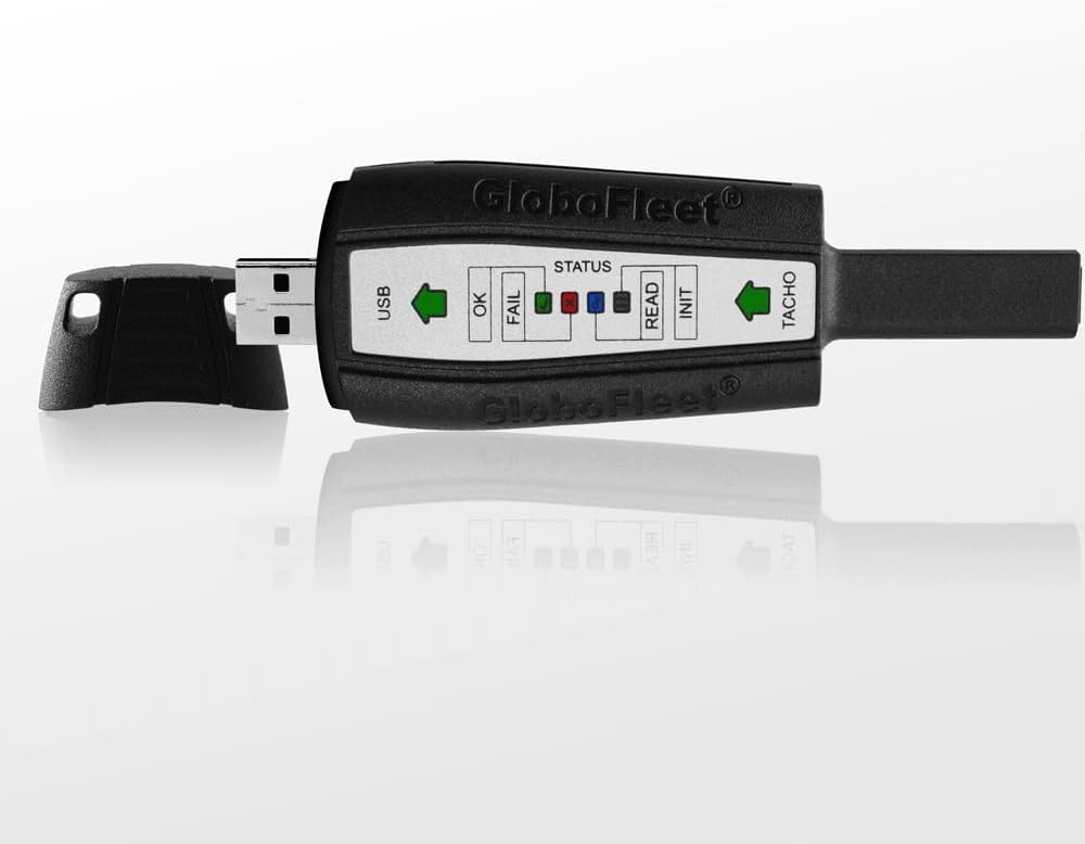 GloboFleet - Kit de démarrage Optimal DK II - Logiciel pour contrôler, analyser et archiver les données de la carte conducteur - Pour petites et moyennes entreprises - Avec lecteur de carte à puce et clé de téléchargement