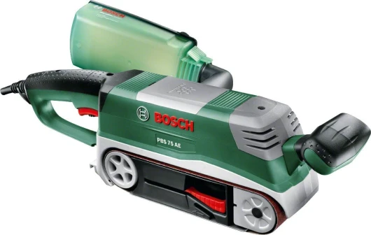 Home and Garden Ponceuse à bande Bosch PBS 75 AE set (750 W, vitesse de la bande 200-350 m/min, surface de ponçage 165x76 mm, dans le boîtier)