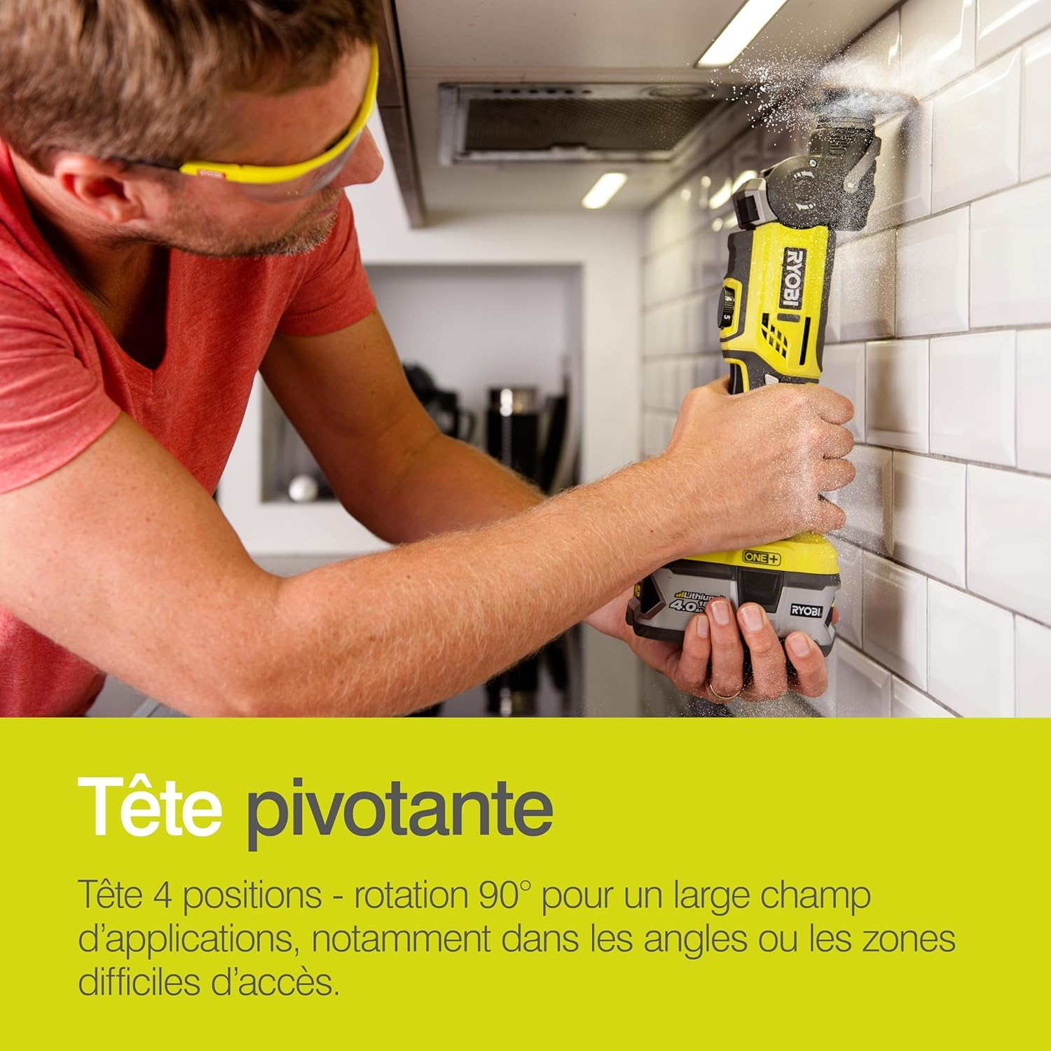 Outil Multifonction Oscillant Sans Fil 18V ONE+ R18MT-0 – Système Fixation Rapide, Variateur Vitesse – Idéal Découpe, Ponçage, Grattage – Batterie Non Incluse ONE+ 18V R18MT-0 Outil-multifonction