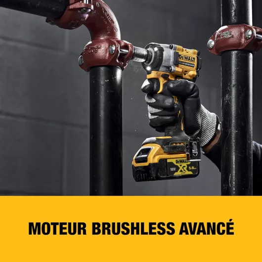 Clé à chocs compacte 18V XR Brushless 1/2" avec enclume à goupille de retenue, machine nue, DCF922N-XJ simple