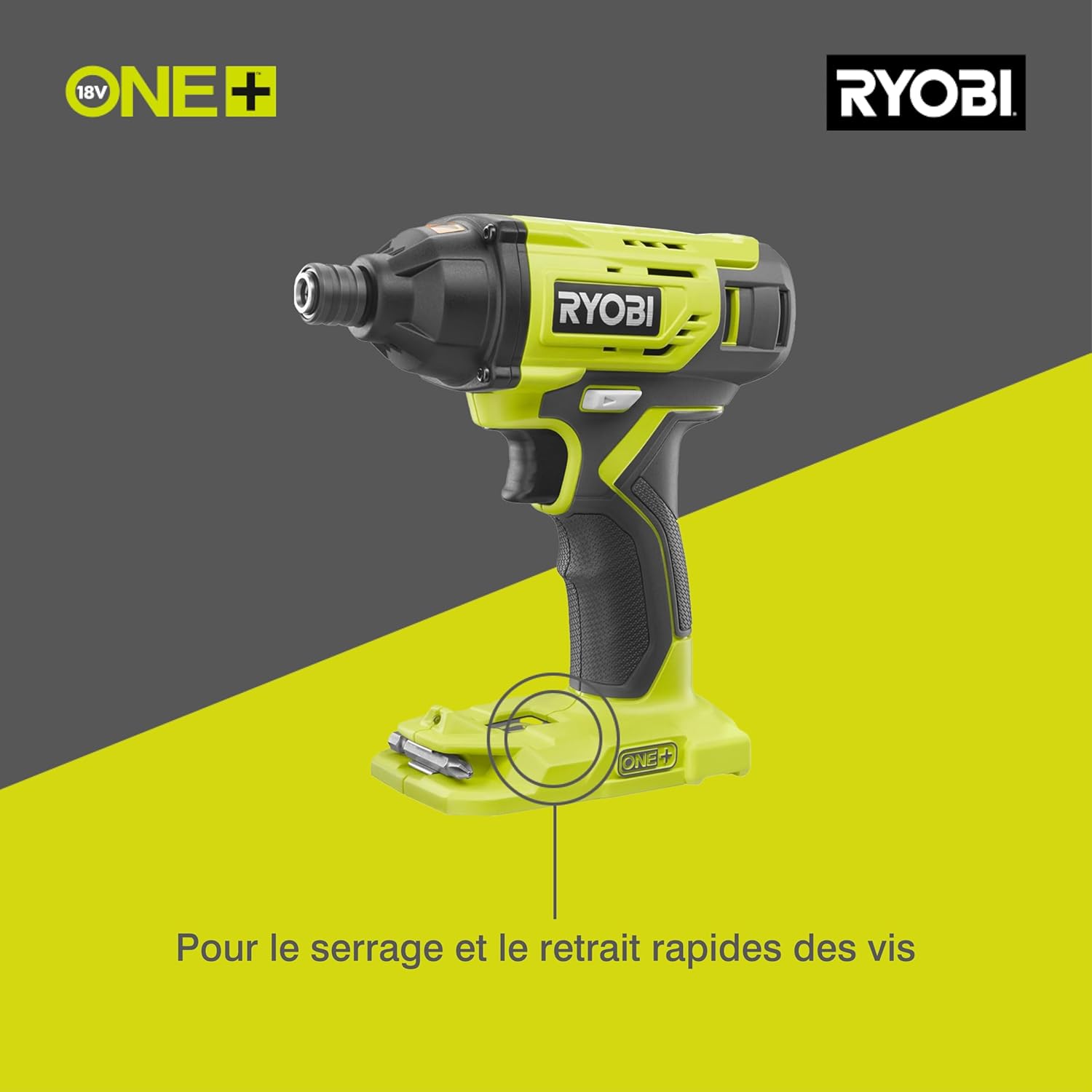 Visseuse à chocs RYOBI 18V One+ - sans batterie ni chargeur - R18ID2-0 Visseus à chocs - 200 Nm - Sans Batterie
