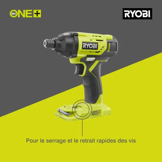 Visseuse à chocs RYOBI 18V One+ - sans batterie ni chargeur - R18ID2-0 Visseus à chocs - 200 Nm - Sans Batterie