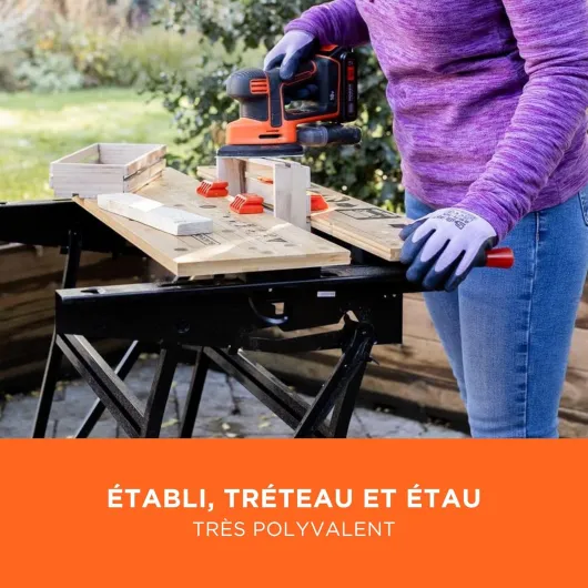 BLACK+DECKER Workmate 825 Établi Deluxe à Double Hauteur, WM825-XJ 740 x 562 mm Unique
