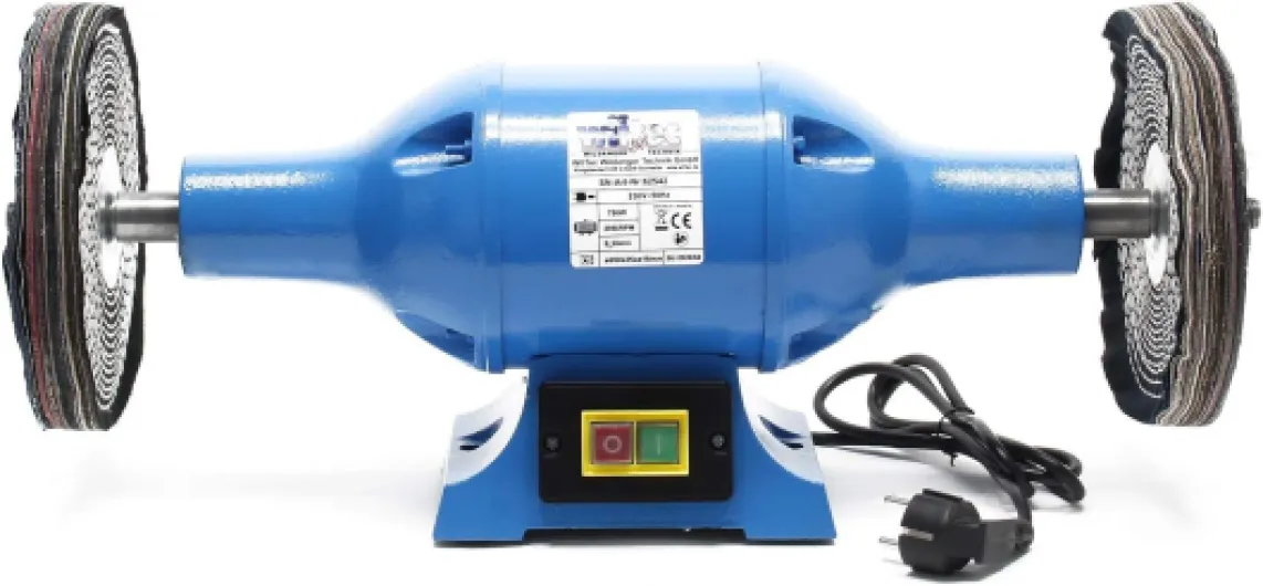 Machine à polir 750W avec Deux disques de Polissage Ø200mm Polisseuse Double Boîtier Robuste Base
