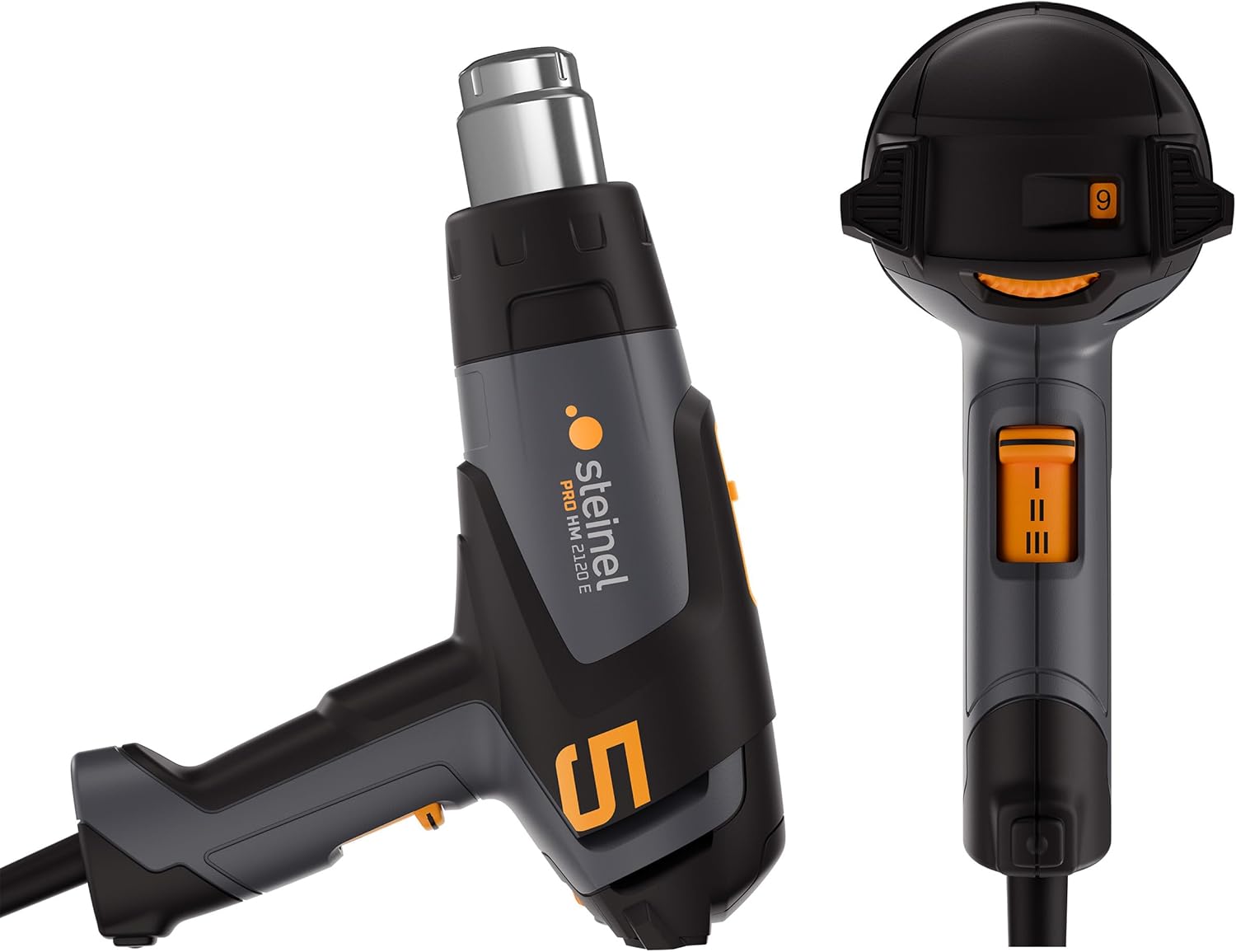 Décapeur thermique HM 2120 E avec 7.5m de câble, pistolet à air chaud 2200 W, température 80°-650°C, chauffage céramique câble de 7,5 m