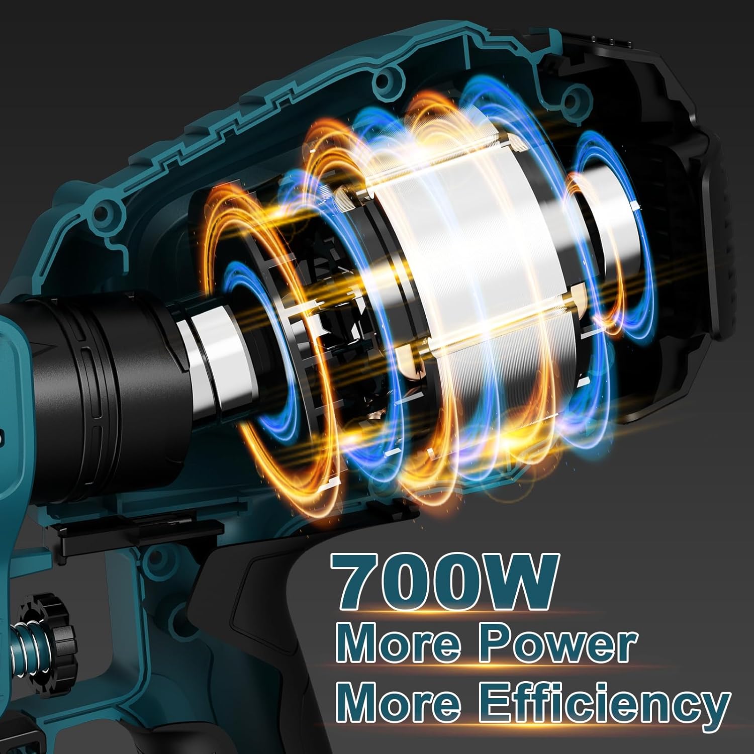 Pistolet à Peinture HVLP 700W, Pulvérisateur Électrique 1200ML, Débit 1000ML/Min, 4 Buses & 3 Modes, avec Joints pour Nettoyage & Soufflage, Débit Réglable, pour Maison, Meubles, Murs & Clôtures bleu