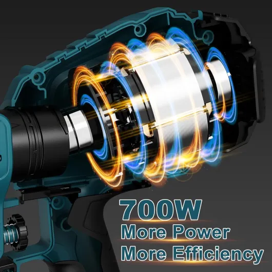 Pistolet à Peinture HVLP 700W, Pulvérisateur Électrique 1200ML, Débit 1000ML/Min, 4 Buses & 3 Modes, avec Joints pour Nettoyage & Soufflage, Débit Réglable, pour Maison, Meubles, Murs & Clôtures bleu