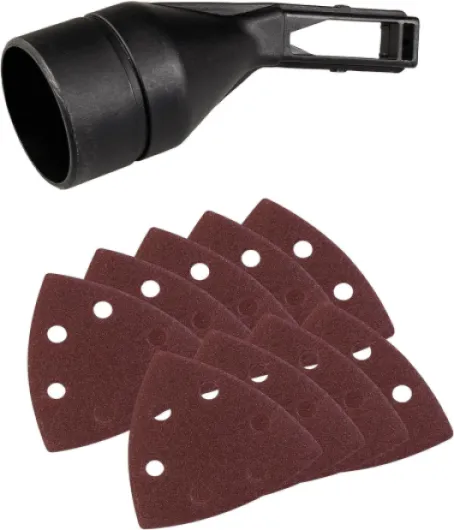 Ponceuse Delta TC-DS 20 E (adaptateur d'aspiration de poussière 36 mm et et 9 feuilles abrasives) Nouvelle version