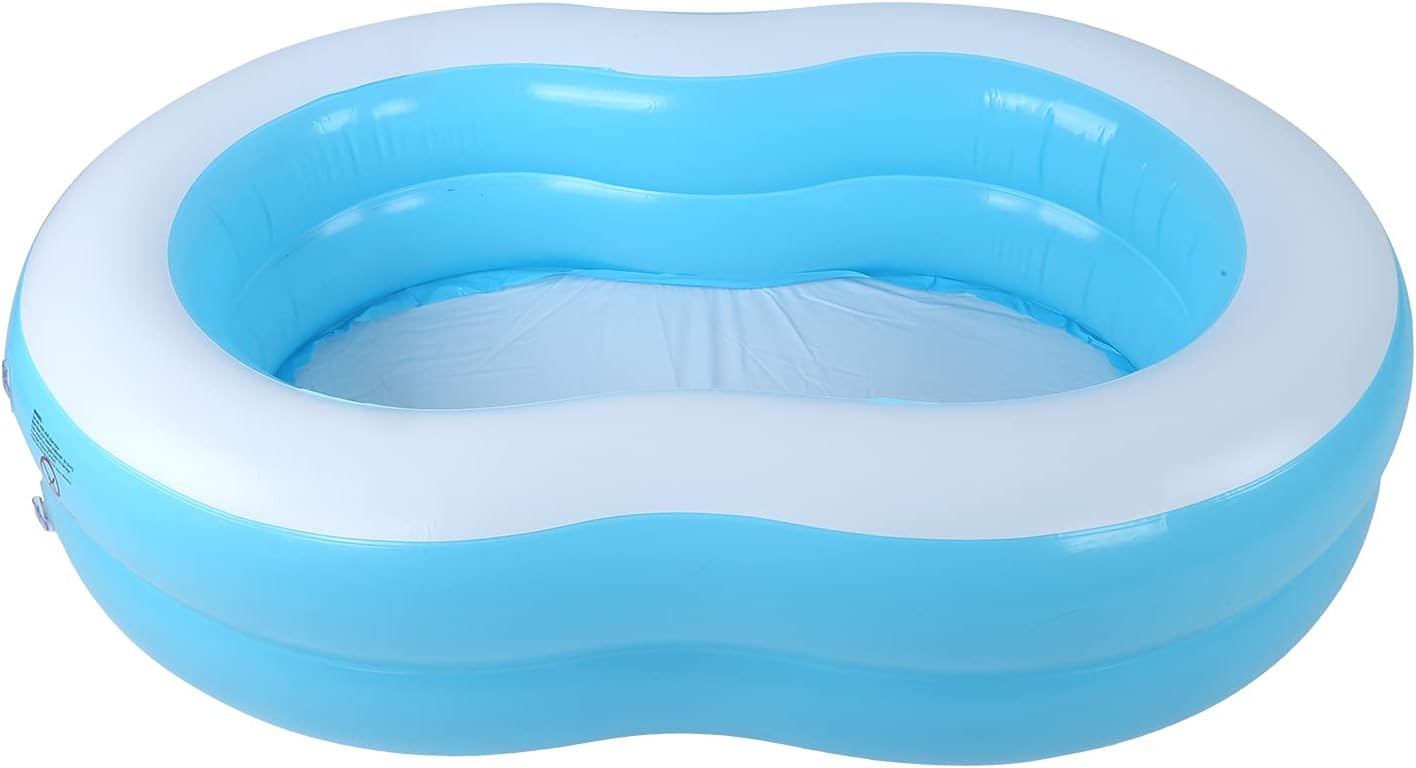 Piscine Gonflable pour Enfants de 60 Pouces, Mini Piscine, D urable, hautement scellée, sûre, respectueuse de l'environnement, Baignoire Ronde en PVC épais pour Enfants,