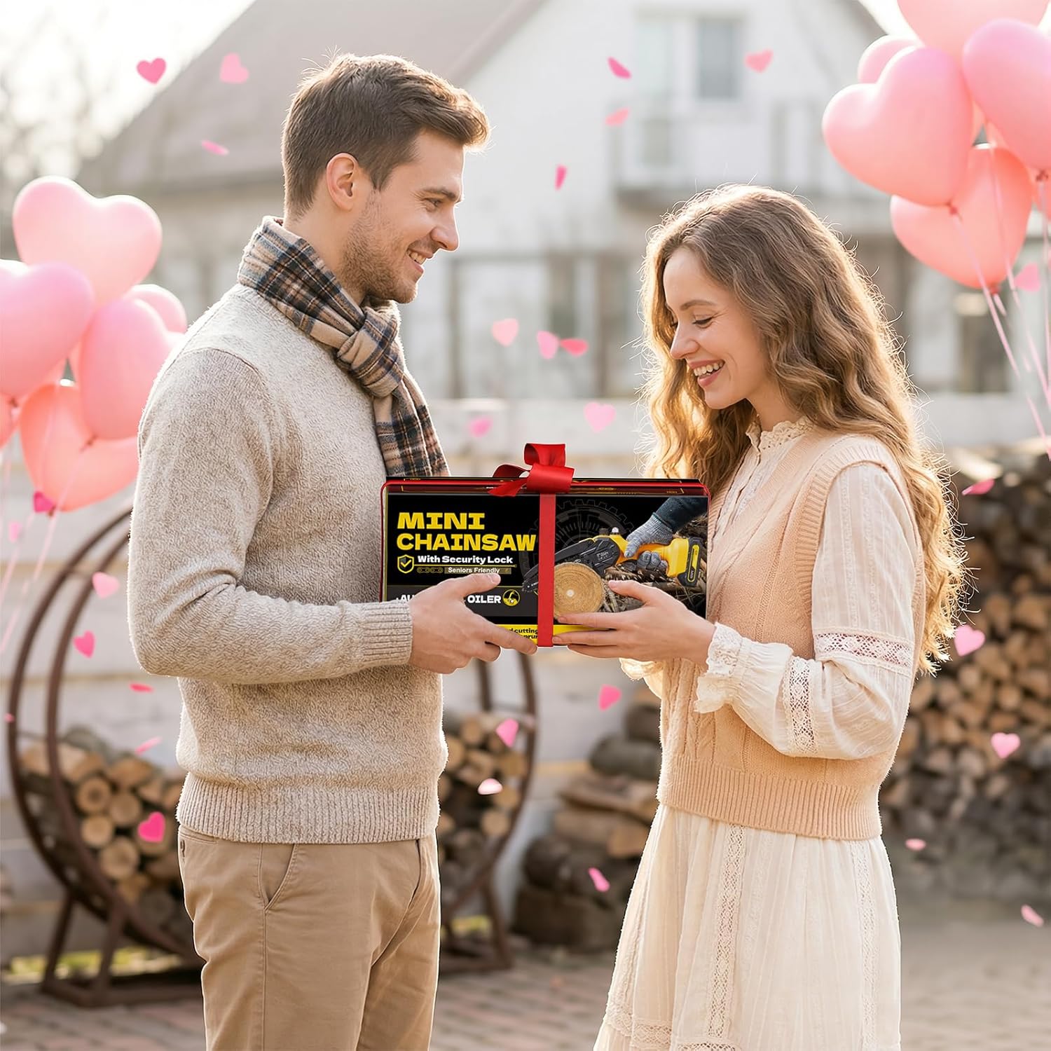 Mini Tronconneuse a Batterie 2x4000mah, 6 Pouces Tronçonneuse sur Batterie Elagueuse Thermique Coupe Branche Electrique Petite Tronçonneuse Sans Fil pour Jardin, 2 Chaînes, 2 Guide-chaînes Batterie jaune-2x4000 mAh