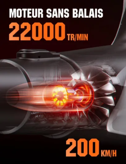 Souffleur de Feuilles sans Fil 2 x 20V, Souffleur Batterie avec 2 x 4,0 Ah Batterie, Vitesse de l'Air de 180 km/h, Débit d'air de 973 m³/h, 20000 RPM, Leaf Blower pour Cour, Pelouse, Jardin Souffleur sans balais+2*4.0Ah batteries