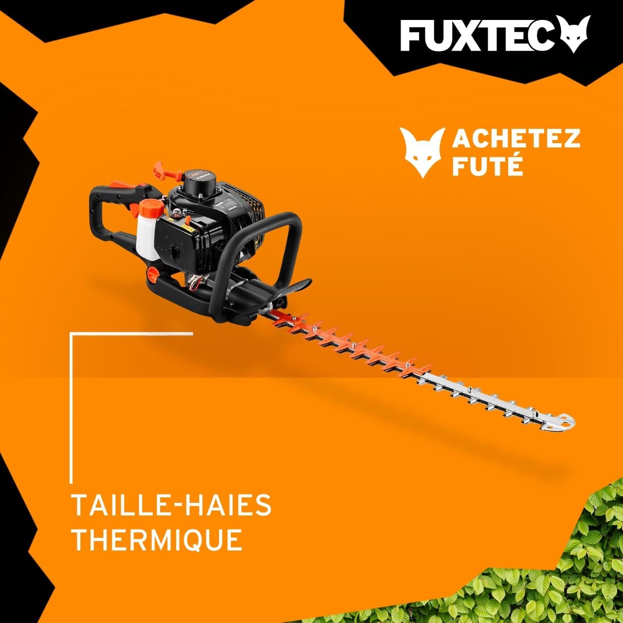 Taille-Haies Thermique FX-MH123ECO – Moteur 2T 25,4 cm³, Lame 560 mm, Coupe 28 mm, Ergonomique & Vibrations réduites