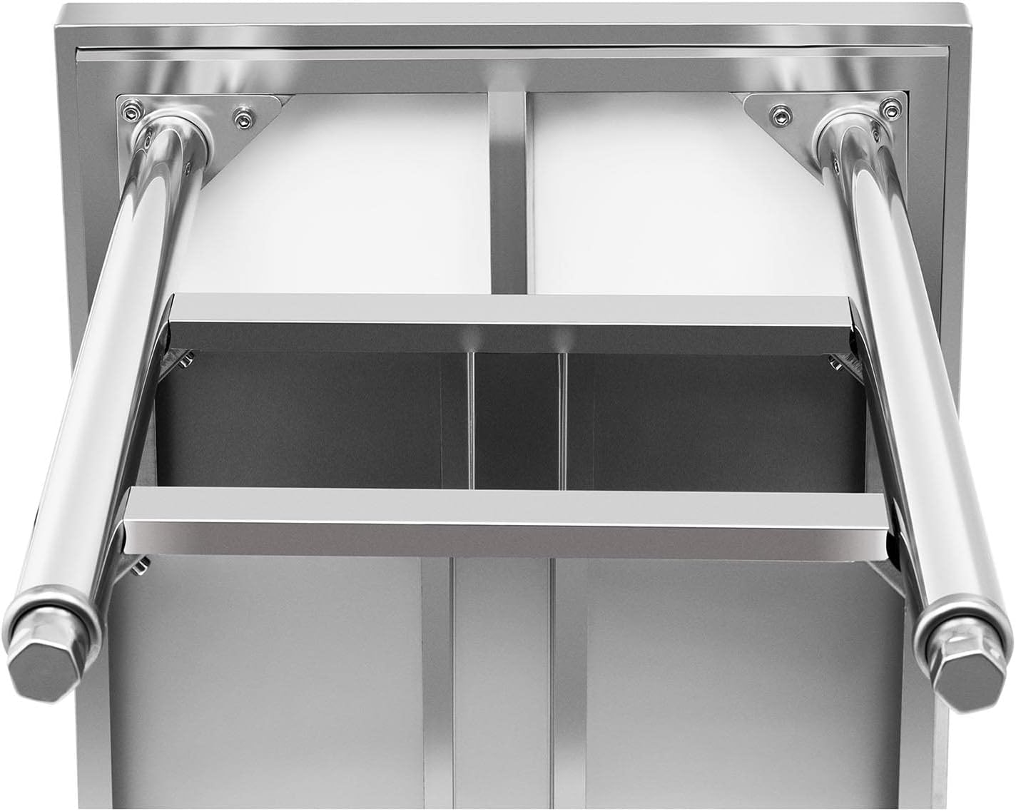 Table De Travail en INOX Plan Cuisine Pro Professionnel Préparation Boucher Acier Inoxydable RCWT-120X60-3L-E (500 kg Max., 120 x 60 cm, 3 Niveaux, Pieds Réglables, INOX)