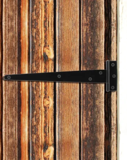 QWORK® 6Pcs Charnières en T, Charniere Porte, Charnières de Portail pour Portails en Bois, 25Cm, avec Vis, Noir