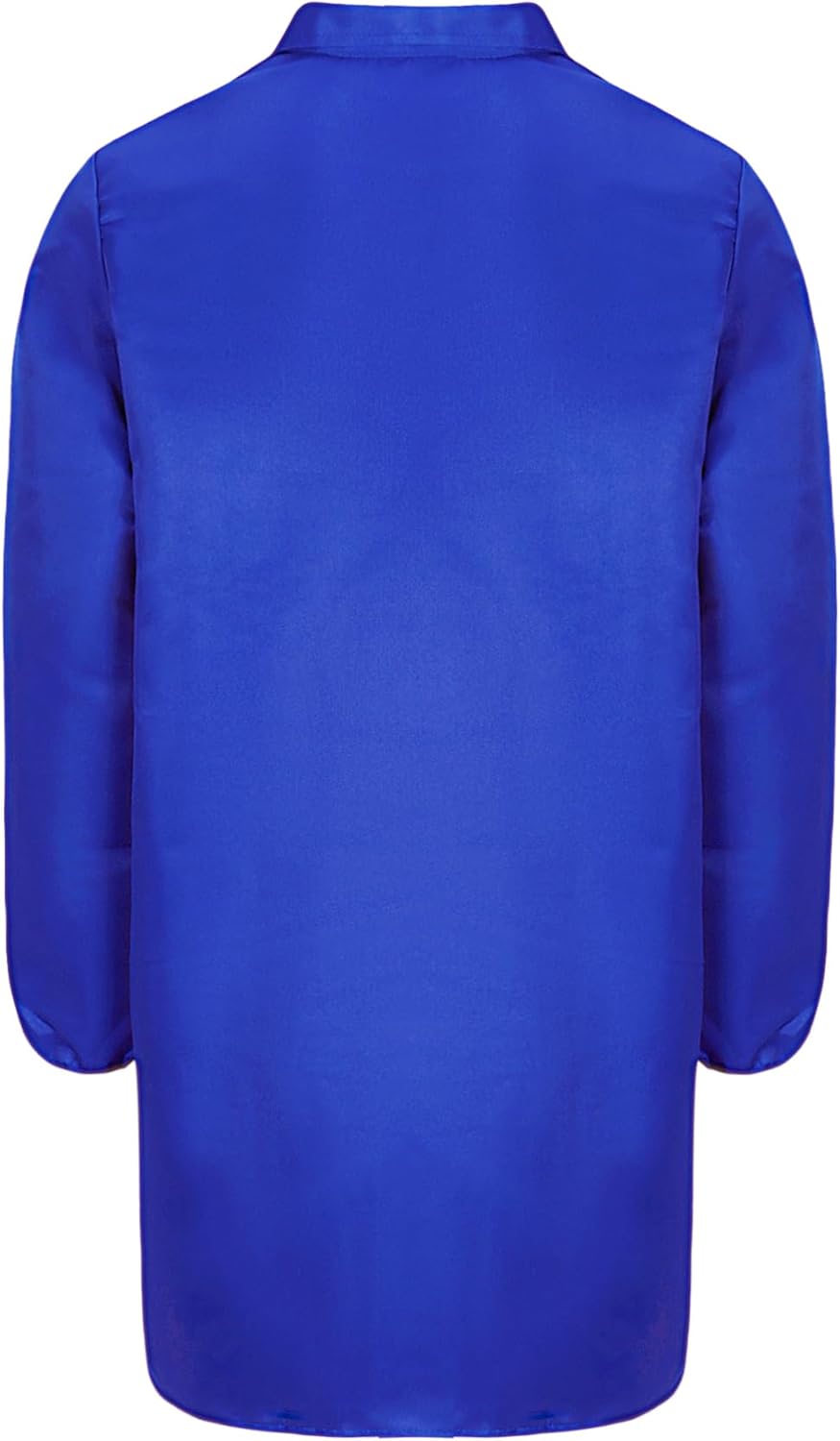 Homme Blouse de Travail Manches Longues Veste de Travail Bleu de Travail Industrie à Boutons Blouse d'Atelier Blouse de Laboratoire Bleu Royal XXL