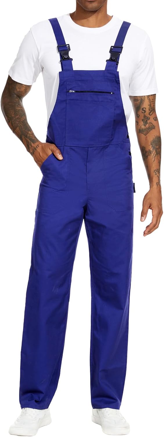 WORK IDEA Salopette de Travail pour Homme - Technologie Multi-Poches XL Bleu Royal