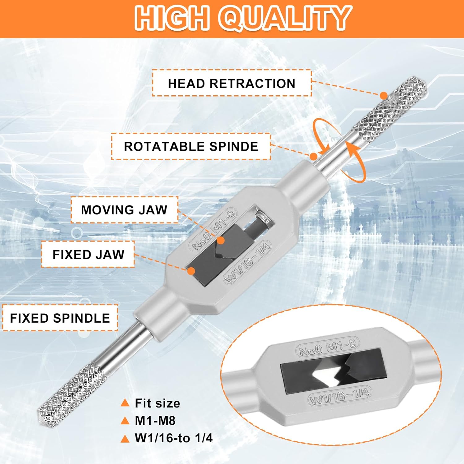 11 Pièces Mini Jeu de Tarauds Métriques HSS, Tarauds Machine M1-M3.5 Outil de Filetage Taraudant le Taraudage, avec Tourne à Gauche Réglable M1-M8, Kit Taraudage pour Bois, Plastique et Métal