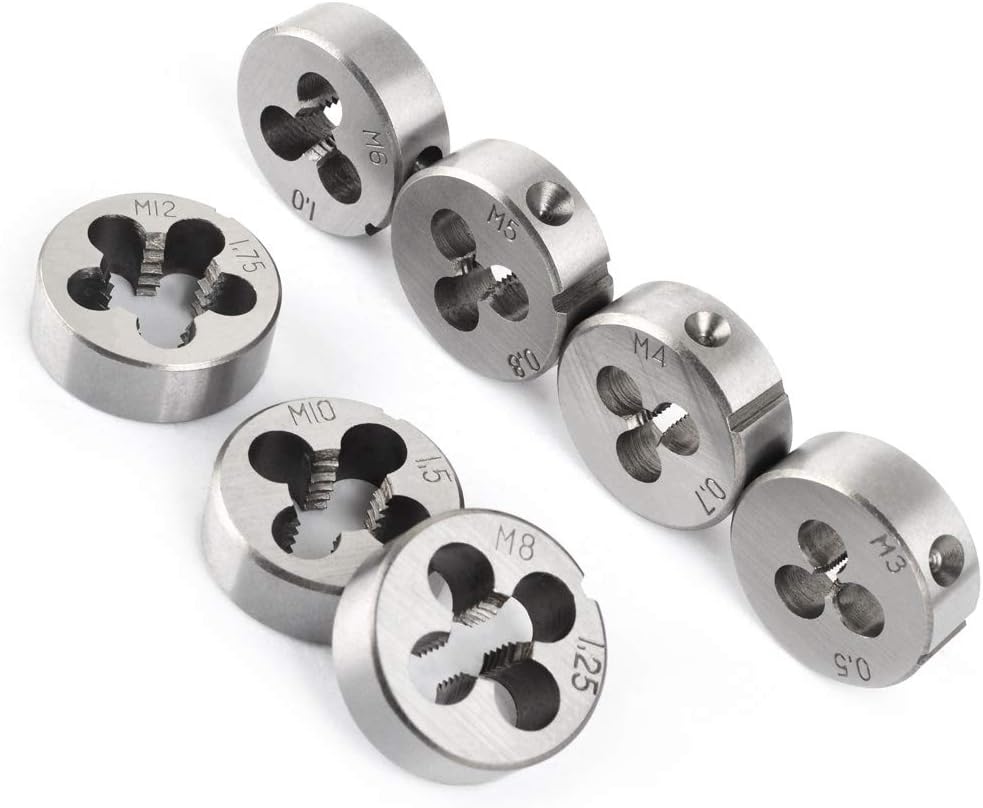 Gunpla Lot de 32 Tarauds et Filières Métriques en Alliage de Tungstène Robuste avec Etui de Rangement en Métal Bleu