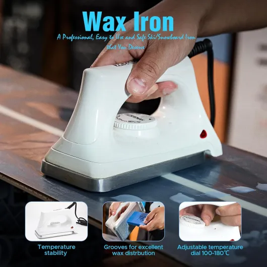 XCMAN Kit Complet d’accordage et de fartage pour Skis, Snowboard avec Fer à Farter, Fart Universel, affûteuse de carres, raclette pour Fart Ptex STK-3-PRO-USA-GEN