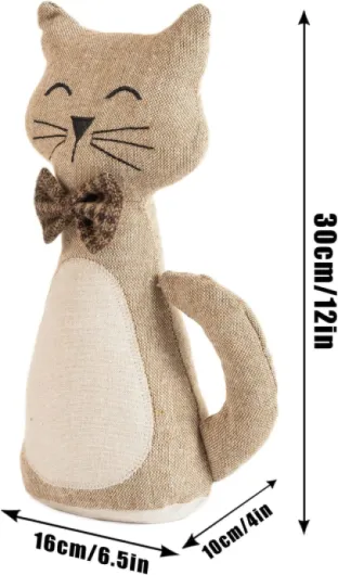 Butée de porte mignonne décorative pour la maison et le bureau, motif chat lesté intérieur en tissu rempli d'animaux