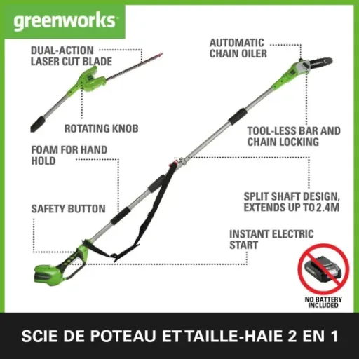 Test Greenworks G40PSH : l’outil 2-en-1 pratique mais pas léger à trimballer