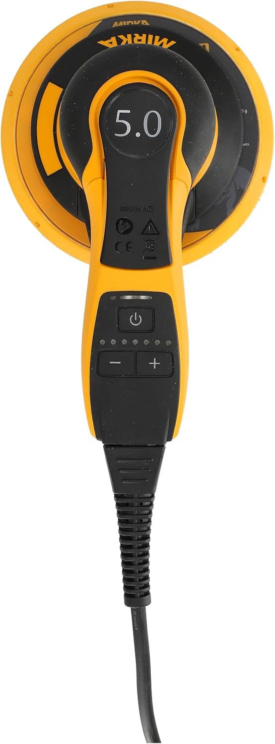 Mirka DEROS II 650 Ponceuse excentrique avec aspiration pour disque abrasif autoagrippant Ø 150mm / Excentricité 5,0mm / Ponceuse orbitale pour le ponçage sans poussière du bois, plâtre, métal Next Generation: DEROS II 650