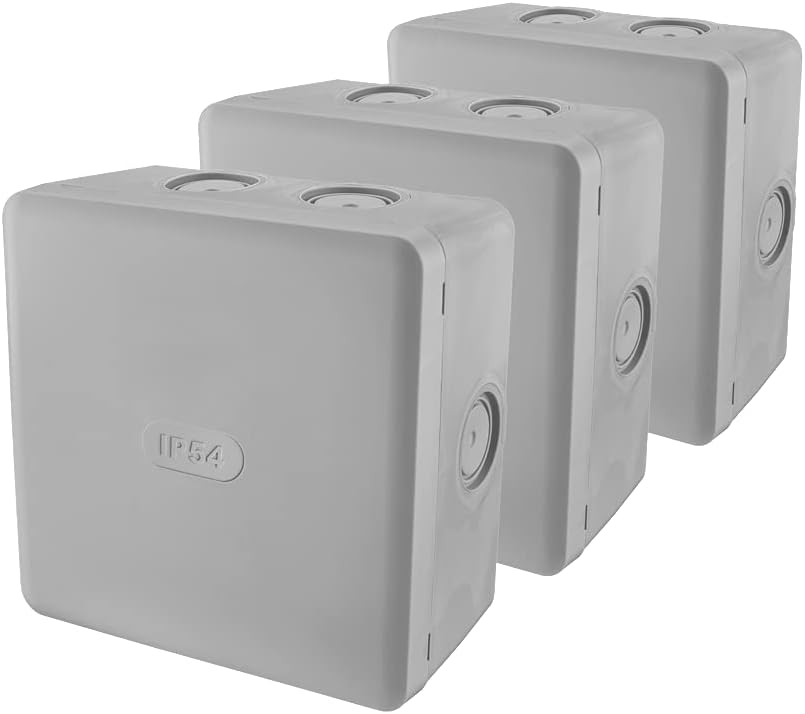 Boite de derivation electrique - boite derivation - Boite de derivation etanche exterieur - Lot 3 Boites De Dérivation IP54 115X115 cm - Debflex - 718814 115 mm x 115 mm Unique