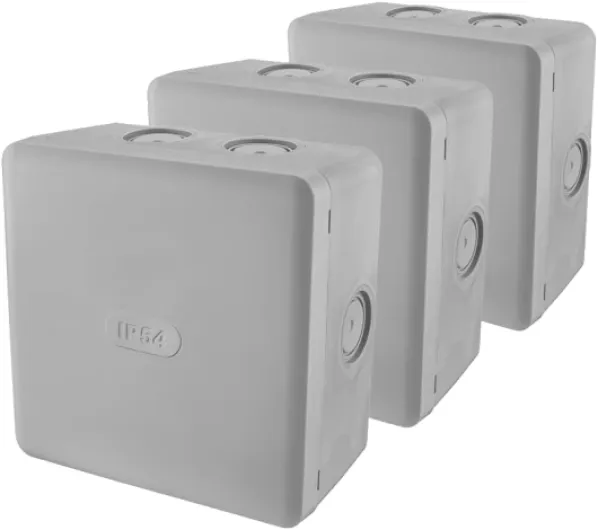 Boite de derivation electrique - boite derivation - Boite de derivation etanche exterieur - Lot 3 Boites De Dérivation IP54 115X115 cm - Debflex - 718814 115 mm x 115 mm Unique