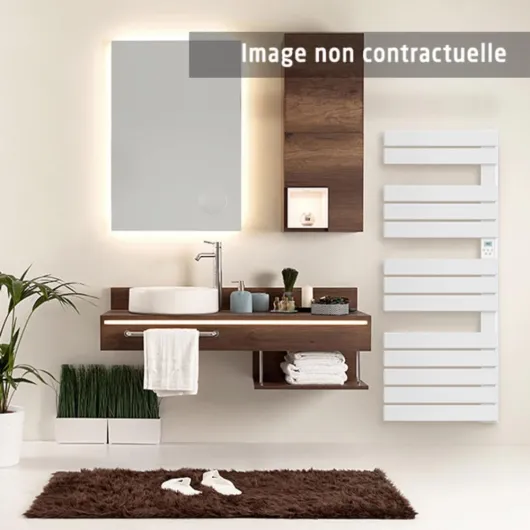 Sèche-serviettes sec barres plates SIGMA 500w blanc