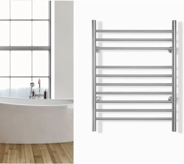 Sèche-Serviettes électrique Infinity brossé 150W WarmlyYours, Dimensions: 81.2cm x 60 cm