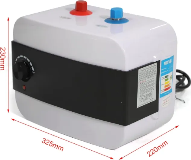 1500W Chauffe-eau électrique 8L Chauffe-eau Instantané Chaudière de Table Supérieure, Montage Inférieur, Blanc