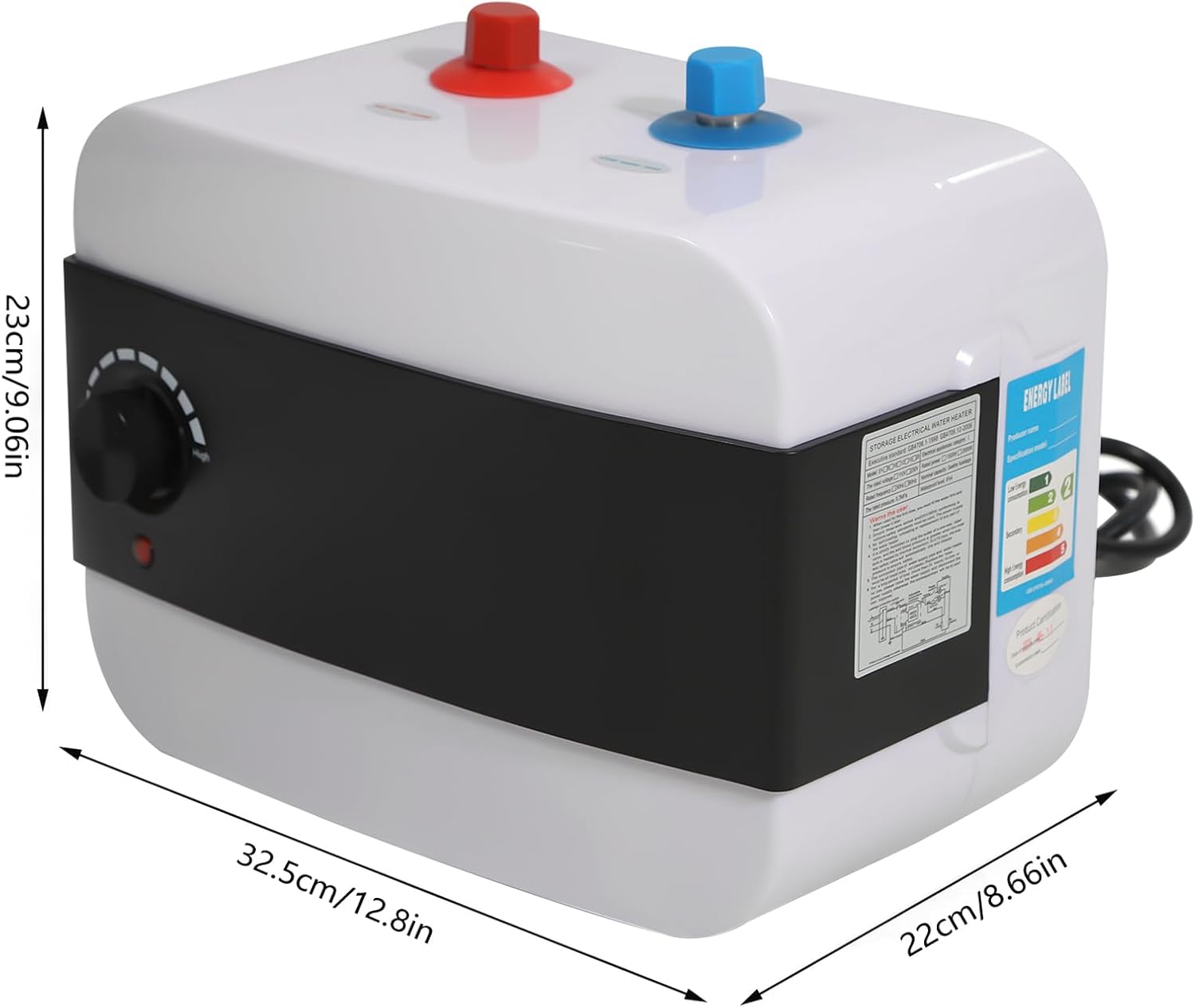 Chaudière électrique de cuisine, petite capacité de stockage pour l'eau chaude chaude, réservoir d'eau chaude, haute efficacité