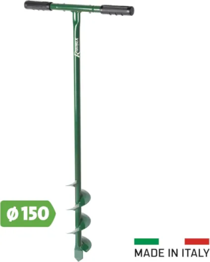 Ribiland 05496 Tarière Manuelle avec Fraise Vert 150 mm