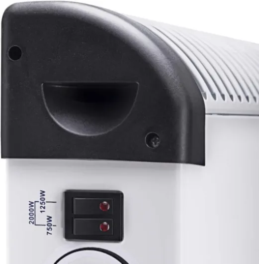 Convecteur - Chauffage - Radiateur Électrique - 3 niveaux de puissance avec Thermostat - Chauffage silencieux, rapide à faible consommation - 2000 W - Blanc