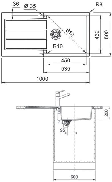 EVIER FRANKE 842143 SIRIUS 2 CARBONE