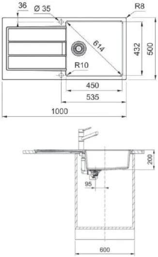 EVIER FRANKE 842143 SIRIUS 2 CARBONE