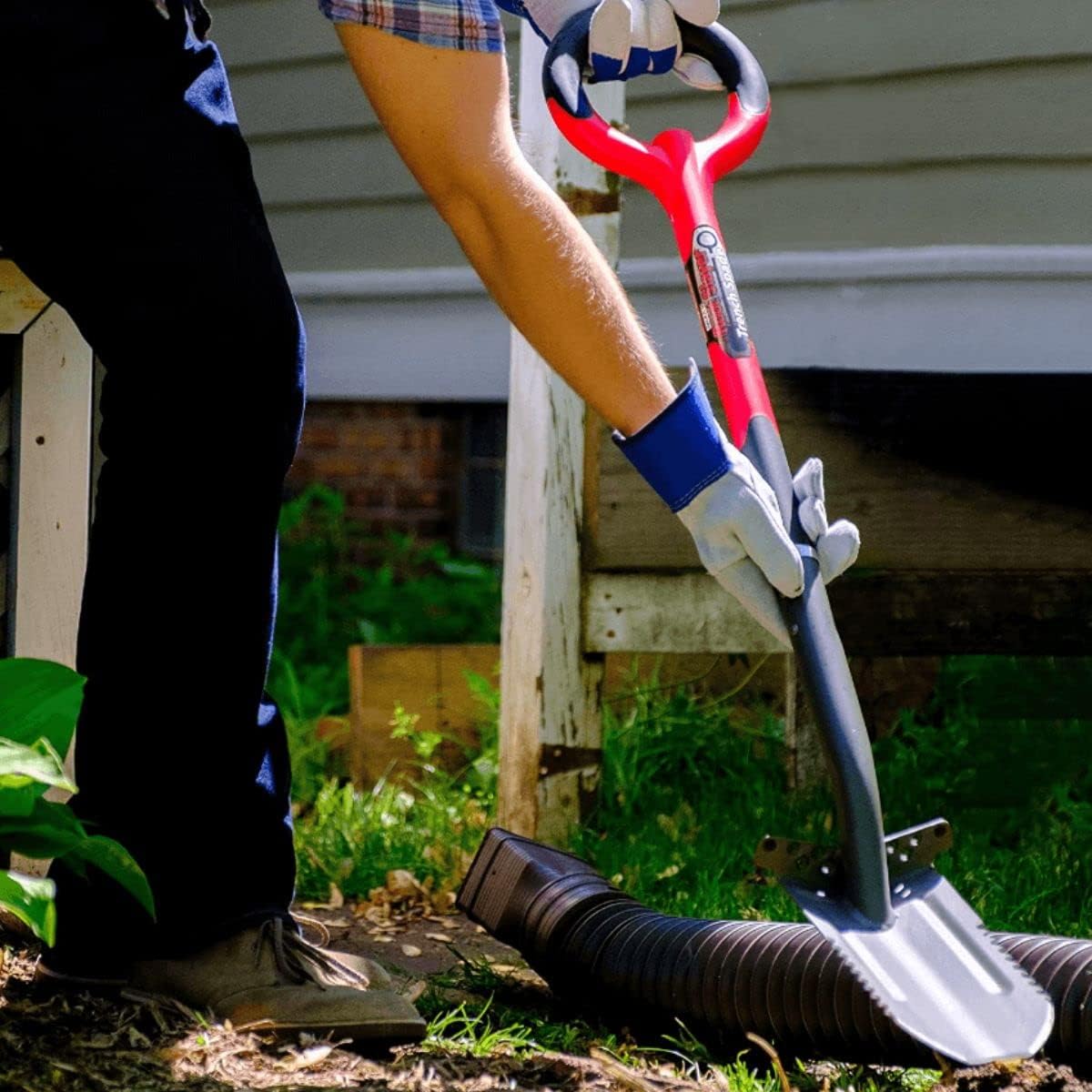 Bêche de tranchée - Dents Ultra aiguisées - ROOTSLAYER - VENTEO - Acier de Carbone Bêche Tranchée