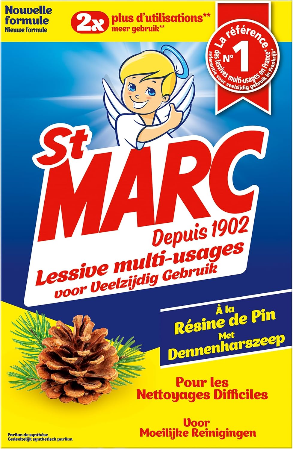 Lessive Multi-usages à la résine de Pin - Paquet de 1,4 Kg (Lot de 2) 1.4 kg (Lot de 2) 1,4kg