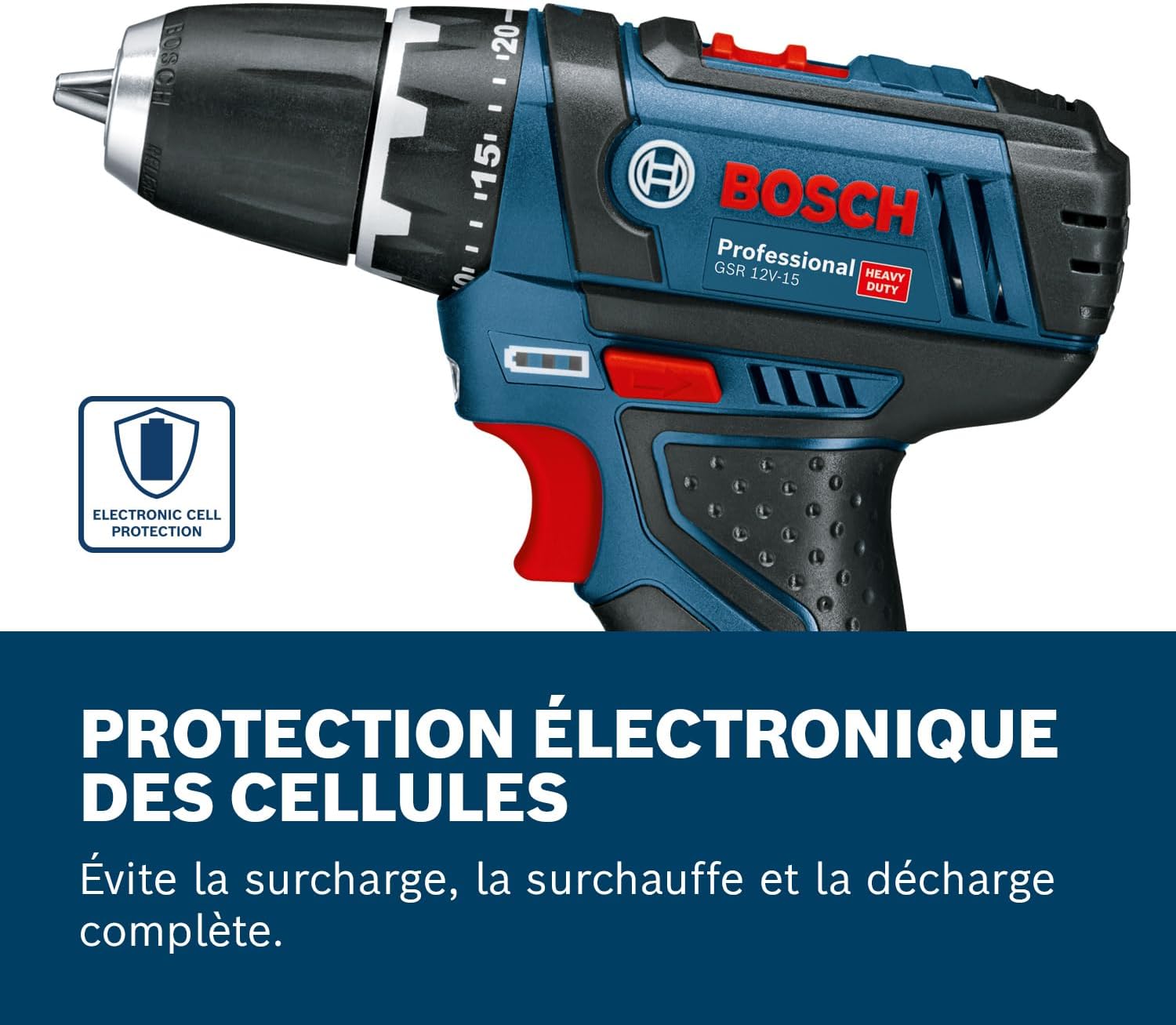 12V System perceuse-visseuse sans-fil GSR 12V-15 (avec set d’accessoires 39 pièces, batterie 2,0 Ah, batterie 4,0 Ah, chargeur GAL 12V-20, sacoche d’outil) 1x2.0Ah, 1x4.0Ah batterie+chargeur