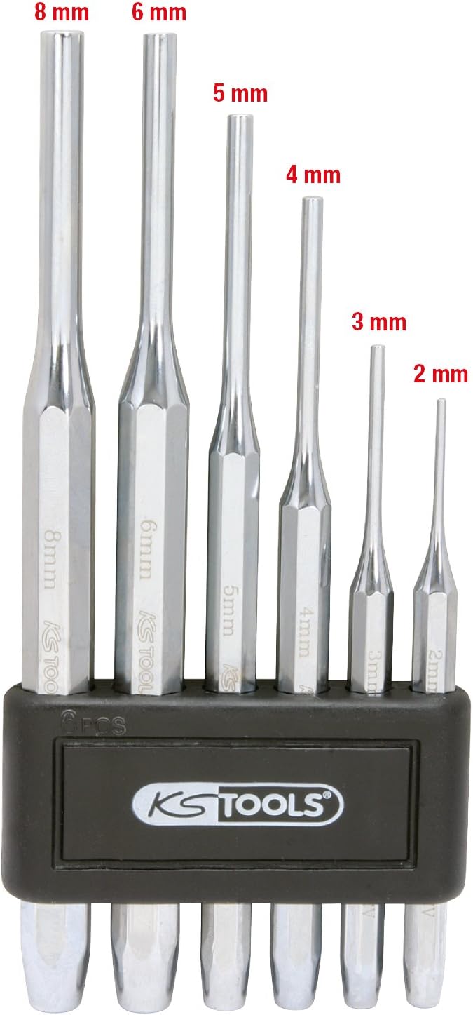 156.0150 Jeu de chasses goupilles chromées 6 pièces