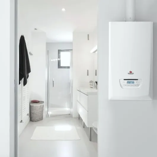 Saunier Duval ThemaPlus Condens F25 - Chaudière Gaz Murale à Condensation - Chauffage + ECS - A+++ - Incl - Dossier+Ventouse+Thermostat Excontrol E7