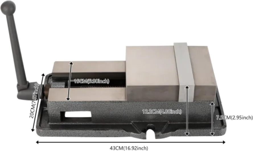 Étau de 15,2 cm - Pour perceuses - Précision - Avec tendeur