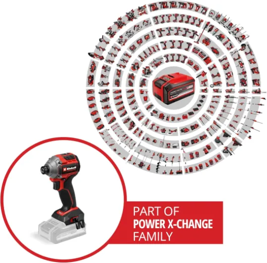 Professional Visseuse à chocs sans fil TP-CI 18/250 Li BL-Solo Power X-Change (18 V, couple de 250 Nm, moteur sans charbon, porte-embout 6 pans creux, lampe LED, sans batterie) 250Nm