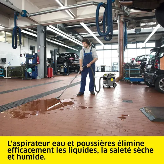 Aspirateur Eau et poussières NT 30/1 Tact L, Max - 1380 W, Filtre plissé Plat, réservoir : 30 l, Tuyau : 4,0 m, suceur pour sols humides/secs (360 mm), buse de Fentes