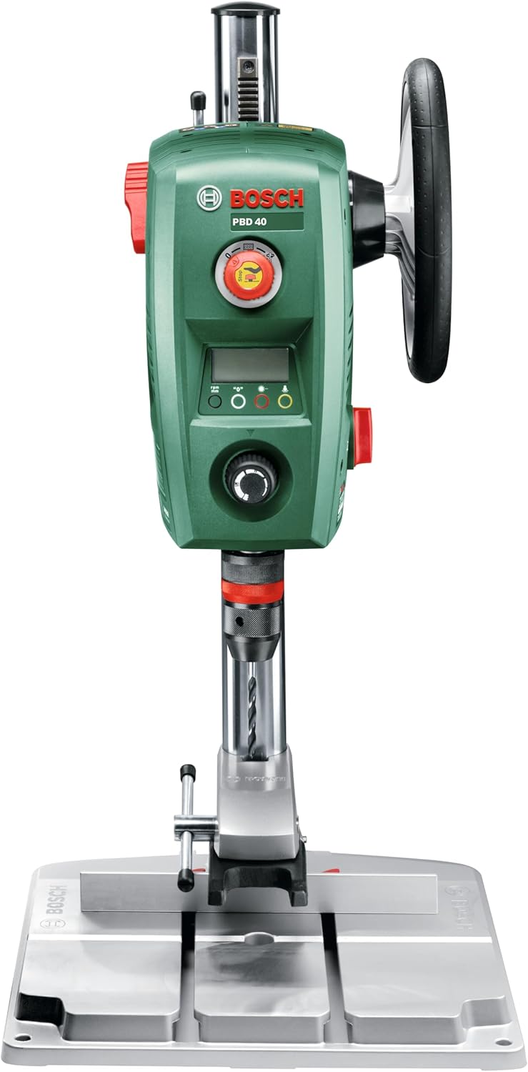 Perceuse à colonne PBD 40 (710 W, Ø d'alésage max - dans l'acier/le bois : 13 mm/40 mm, course de perçage 90 mm, emballage carton)