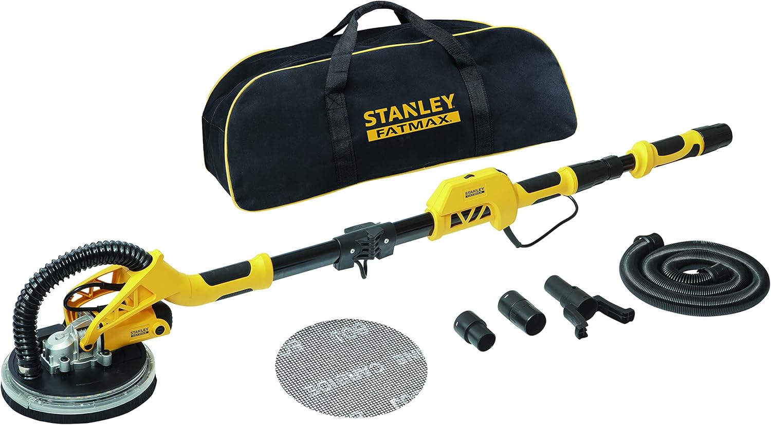 FATMAX Ponceuse Longue Portée à Cloison Sèche Filaire 750W 1700 trs/mn Anneau Lumineux LED Gamme FATMAX Robuste & wolfcraft 2287000 Lot de 5 Patins maille Carbure/Silicium G120 ø 225 mm gris