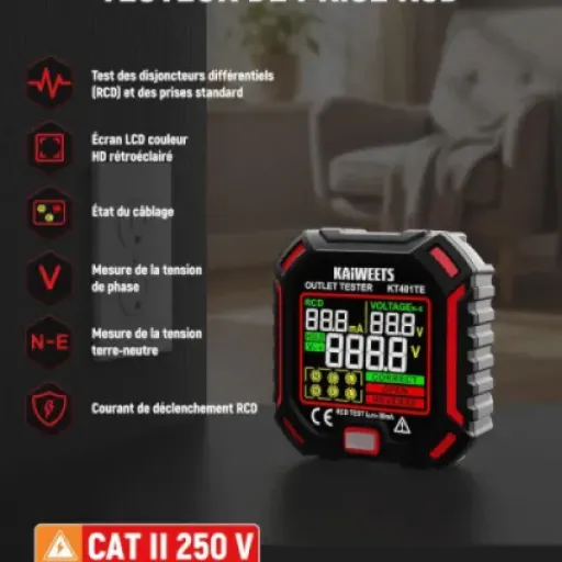 Test KAIWEETS KT401TE : le petit testeur de prise qui simplifie les contrôles à la maison