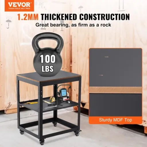 Test VEVOR Support de Rabot 45 kg : le chariot costaud mais pas parfait pour la raboteuse